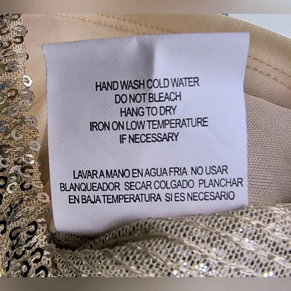 Luxology Women's Sequined Dressy Cream Colored Puffy Sleeve Blouse, M, NWT - Picture 4 of 8